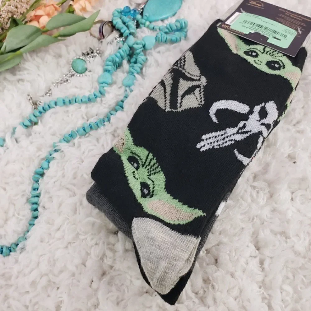 Mandalorian Starwars Boy o Girl Socks Size 6-12